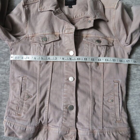 Liverpool Blush Temma Stretchy Blush Pink Denim Jean Jacket Womens Size S - Picture 12 of 12
